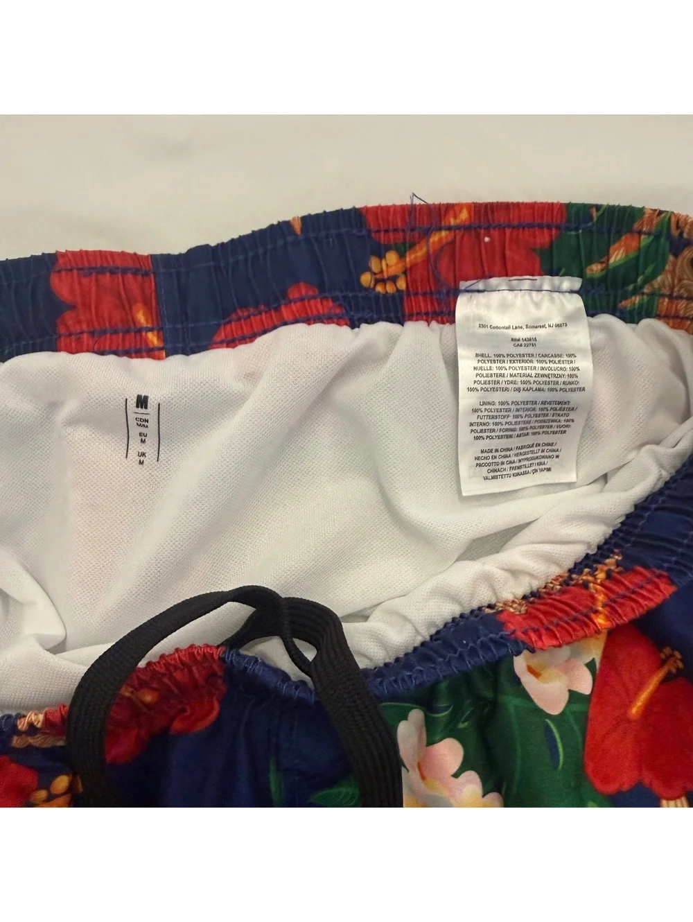 University of Arizona Floral Swim Trunks, Size Medium Hibiscus Pattern